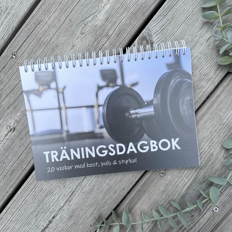 Träningsdagbok för puls & styrka, omslag